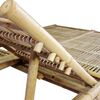 vidaXL Sun Lounger Royal blue, Natural bamboo