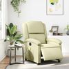 vidaXL Electric Massage Recliner Chair Cream Real leather Standard