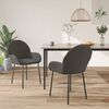 vidaXL Dining Chair Set of 2 Dark Grey