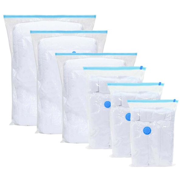vidaXL Vacuum Storage Bags 5 pcs Transparent and blue 39.4" x 31.5