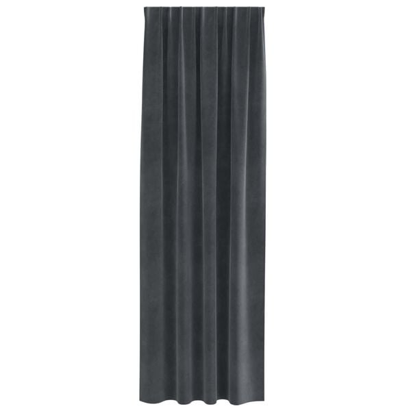 vidaXL Blackout Curtains 2 pcs Light Grey 55.12 x 88.58 in Velvet