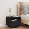 vidaXL Bedside Cabinet Black Engineered wood Compact Bedside Cabinet