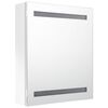 vidaXL Bathroom Cabinet Shining White MDF board with melamine finish, glass