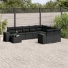vidaXL Garden Sofa Set Black