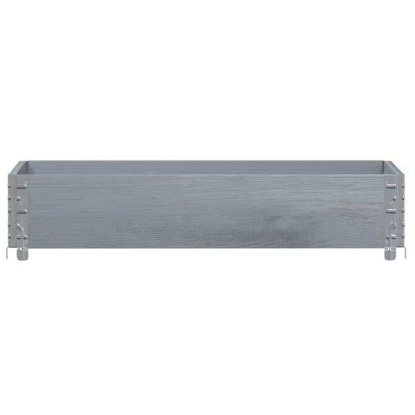 vidaXL Pallet Collar Grey 39.4x19.7" Solid Wood Pine