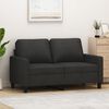 vidaXL 2-seater Sofa Black Fabric (100% polyester), metal frame, textilene