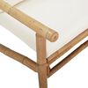 vidaXL Garden Chair Cream Cushions Bamboo, Polyester, Foam, PP Cotton