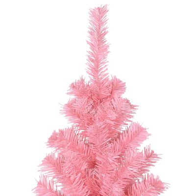 vidaXL Artificial Christmas Tree with Stand Pink 8 ft PVC