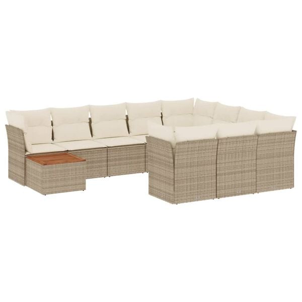 vidaXL Garden Sofa Set Beige