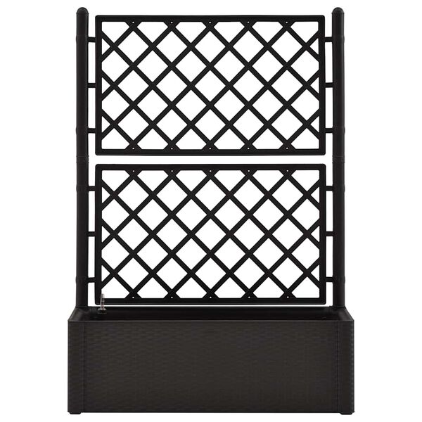 vidaXL Raised Bed Anthracite Plastic (PP) 39.4 x 16.9 x 55.9 in Planters