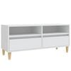 vidaXL TV Cabinet White Engineered wood, eucalyptus wood Medium