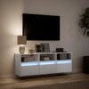 vidaXL TV Wall Cabinet White Engineered wood 51.2x12.2x17.7 in