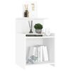 vidaXL Bed Cabinet White Engineered wood 15.7x13.8x23.6 in
