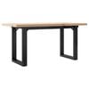 vidaXL Coffee Table O-Frame 35.4"x15.7"x17.9" Solid Wood Pine and Steel
