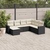 vidaXL Garden Sofa Set Black PE Rattan Large Modular Garden Sofa Set
