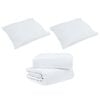vidaXL Duvet Set with Pillow 3 pcs White Down Feather