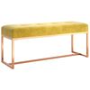 vidaXL Bench Mustard Yellow Velvet (100% polyester), metal, engineered wood