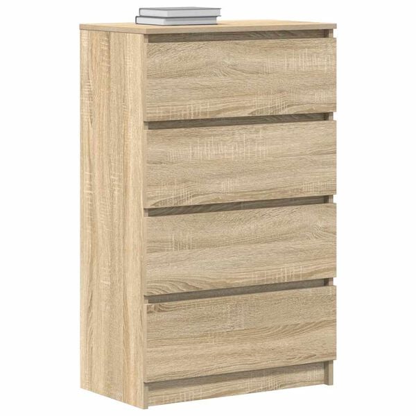 vidaXL Sideboard Sonoma Oak Chipboard Medium Drawer Cabinet