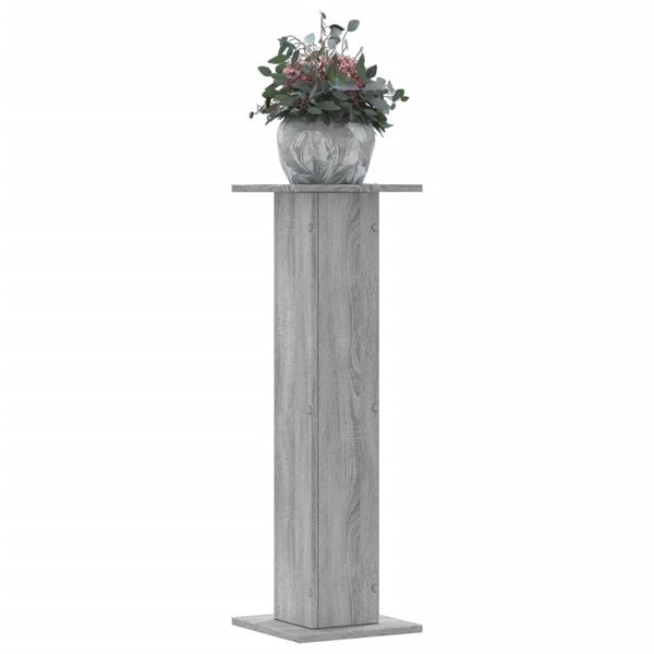 vidaXL Plant Stand Grey Sonoma Engineered Wood Large Decorative Inlays