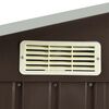 vidaXL Garden Shed Brown Galvanized Iron 80.7 x 51.2 x 72.0 in
