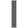 vidaXL Book Cabinet High Gloss Gray 14.2"x11.8"x67.3" Engineered Wood