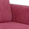 vidaXL 2-seater Sofa Wine Red Velvet, Metal, Foam Medium Durable