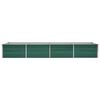 vidaXL Raised Bed Green Galvanized Steel 126.0 x 31.5 x 17.7 in