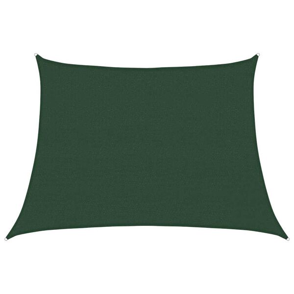 vidaXL Sunshade Sail 1.75 oz/ft² Trapezium Dark Green 4/5x9.8' HDPE