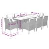 vidaXL Garden Dining Set Light Grey, Anthracite