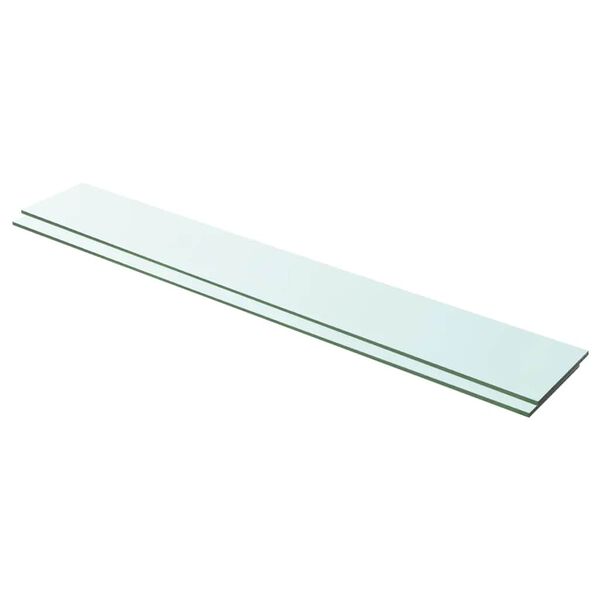 vidaXL Glass Panel Set of 2 Clear Tempered glass 39.4 x 5.9 in