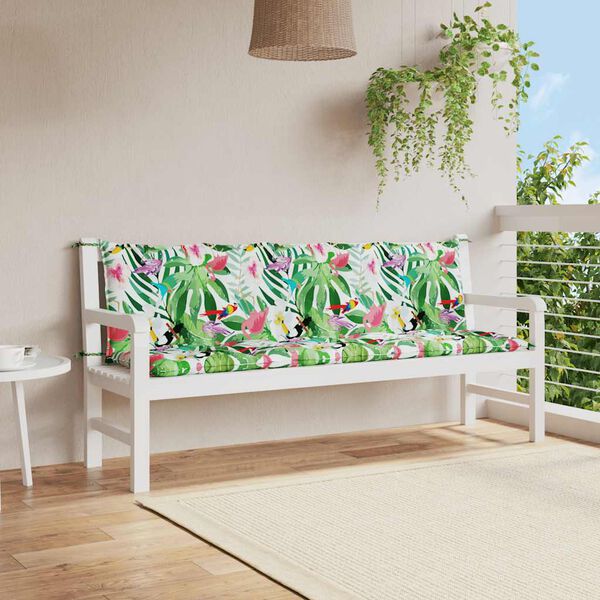 vidaXL Garden Bench Cushion Set of 2 Multicolor