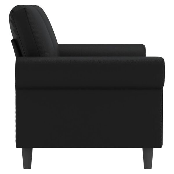 vidaXL 2-seater Sofa Black Faux leather, metal, foam 2-seater Tough