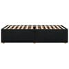 vidaXL Bed Frame Black Polyester fabric, plywood, engineered wood