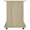 vidaXL Storage Cabinet Sonoma Oak Engineered Wood Medium Rolling Cabinet