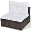 vidaXL Outdoor Furniture Set Brown, Cream White