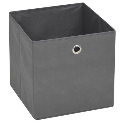 vidaXL Storage Boxes 4 pcs Non-woven Fabric 12.6"x12.6"x12.6" Gray