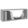 vidaXL Wall Cube Shelf Set of 6 Gray Sonoma Engineered wood Medium