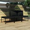 vidaXL Garden Lounge Set Black and Gray