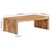 vidaXL Coffee Table Natural Wood Solid Acacia wood Medium Durable