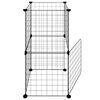 vidaXL Pet Cage Black Powder-coated steel Small Collapsible Pet Cage