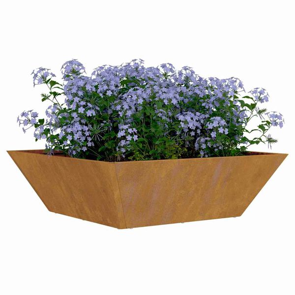 vidaXL Garden Planter 5 pcs Rusty 19.69 x 19.69 x 5.91 in