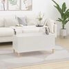 vidaXL Coffee Table High gloss white Engineered wood, solid eucalyptus wood