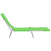 vidaXL Sunlounger Set of 2 Green Powder-coated steel and Oxford fabric