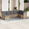 vidaXL Garden Sofa Set Beige, Light Grey