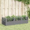 vidaXL Garden Planter Light Grey Polypropylene Large Modular