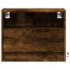 vidaXL Wall-mounted Nightstand Set of 2 Smoked oak Engineered wood