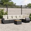 vidaXL Garden Sofa Set Black, Cream White