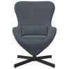 vidaXL Egg Chair Dark Grey 24.80 x 28.74 x 35.43 in Velvet