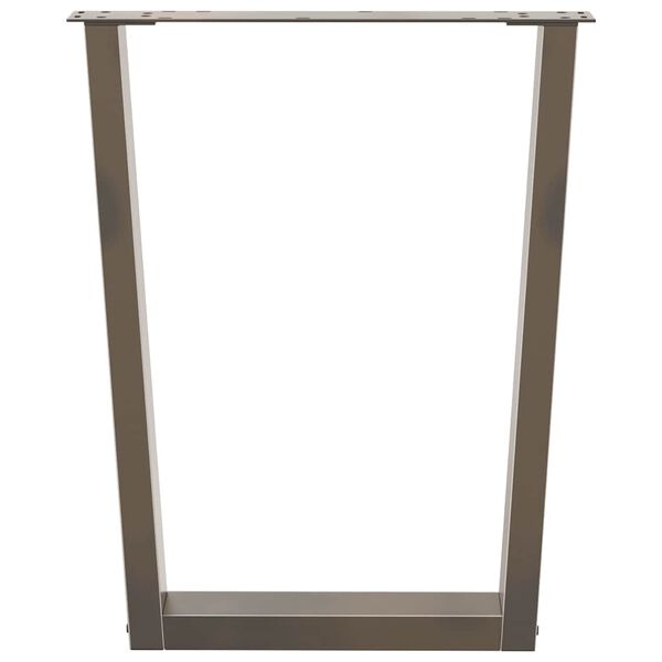 vidaXL Dining Table Leg Natural Steel Steel Dining Table Leg Modern