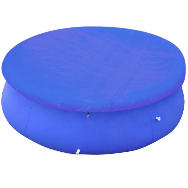 vidaXL Pool Cover Set of 2 Dark Blue Polyethylene Fits 118.1-inch Pools